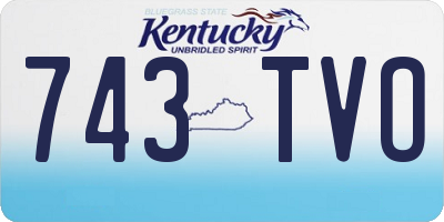 KY license plate 743TVO