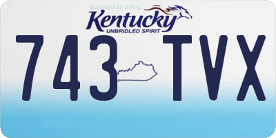 KY license plate 743TVX