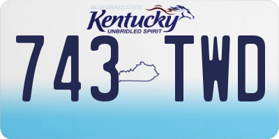 KY license plate 743TWD