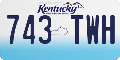 KY license plate 743TWH