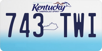 KY license plate 743TWI