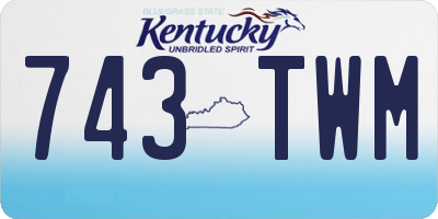 KY license plate 743TWM