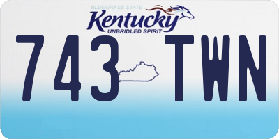 KY license plate 743TWN
