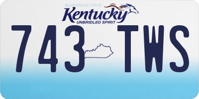 KY license plate 743TWS