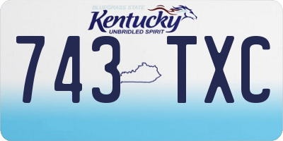 KY license plate 743TXC
