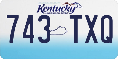 KY license plate 743TXQ