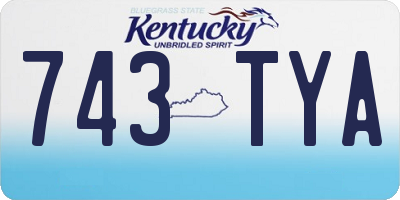 KY license plate 743TYA