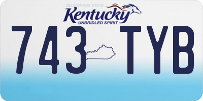 KY license plate 743TYB