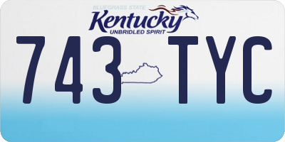 KY license plate 743TYC