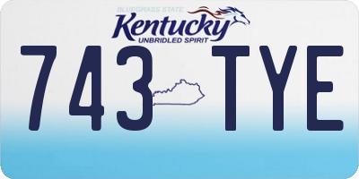 KY license plate 743TYE