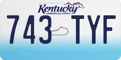 KY license plate 743TYF