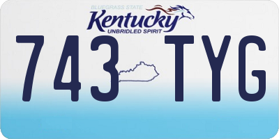 KY license plate 743TYG