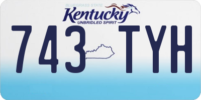 KY license plate 743TYH