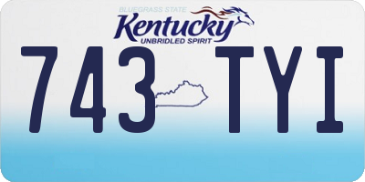 KY license plate 743TYI