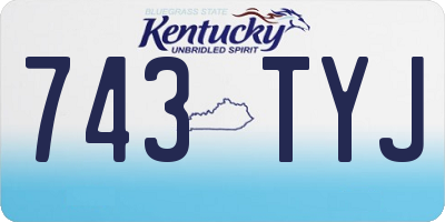 KY license plate 743TYJ