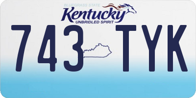 KY license plate 743TYK
