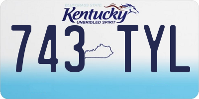 KY license plate 743TYL