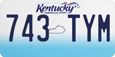 KY license plate 743TYM