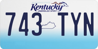 KY license plate 743TYN