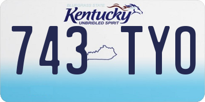 KY license plate 743TYO