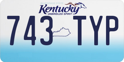 KY license plate 743TYP