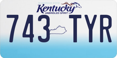 KY license plate 743TYR