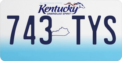 KY license plate 743TYS