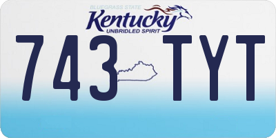 KY license plate 743TYT