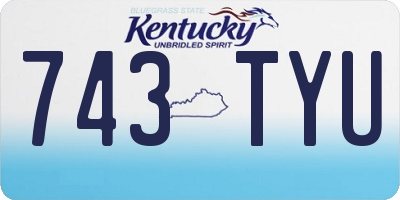 KY license plate 743TYU