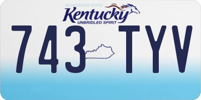 KY license plate 743TYV