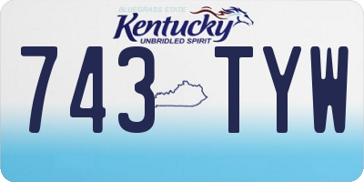 KY license plate 743TYW
