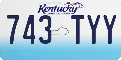 KY license plate 743TYY