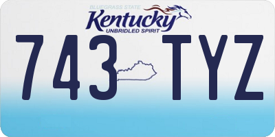 KY license plate 743TYZ