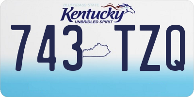 KY license plate 743TZQ