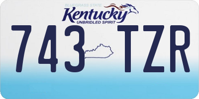 KY license plate 743TZR