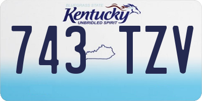 KY license plate 743TZV