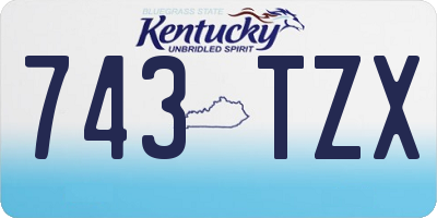 KY license plate 743TZX