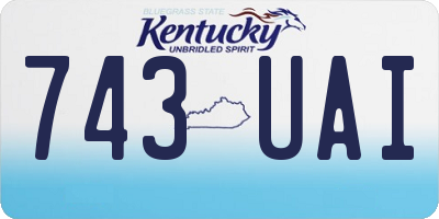 KY license plate 743UAI
