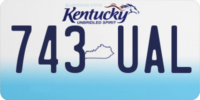 KY license plate 743UAL