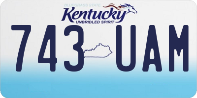 KY license plate 743UAM