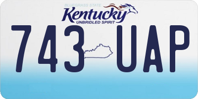 KY license plate 743UAP