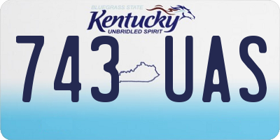 KY license plate 743UAS
