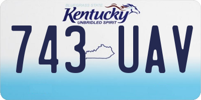 KY license plate 743UAV
