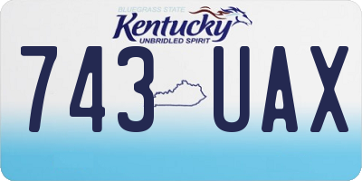 KY license plate 743UAX