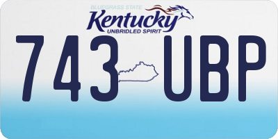 KY license plate 743UBP