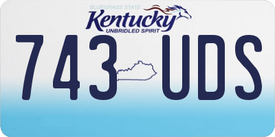 KY license plate 743UDS