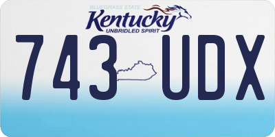 KY license plate 743UDX