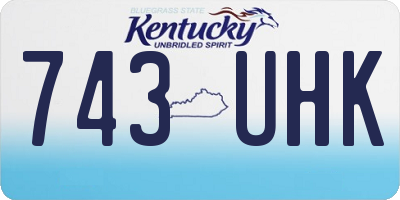KY license plate 743UHK