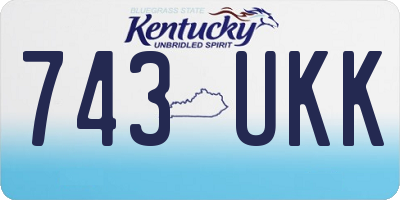 KY license plate 743UKK