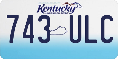 KY license plate 743ULC